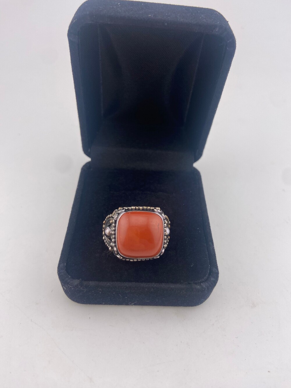 Sterling Red Jasper Gemstone Indonesian Handcrafted Ring Unisex Artisan Crafted